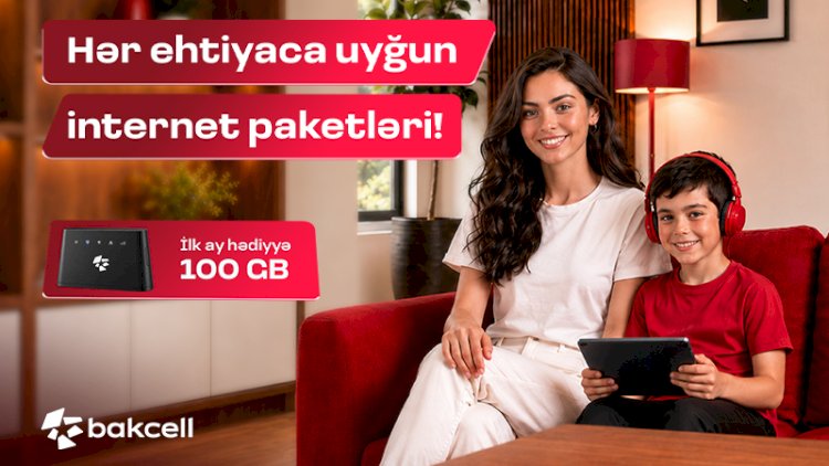    Bakcell-dən Wi-Fi modemi alın, ilk abunəliyiniz pulsuz olsun   