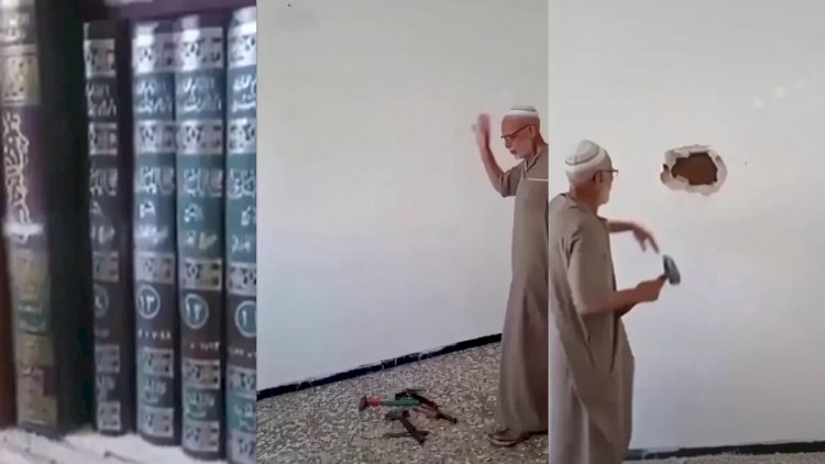    Alim gizli kitabxanasını üzə çıxardı - VİDEO   
