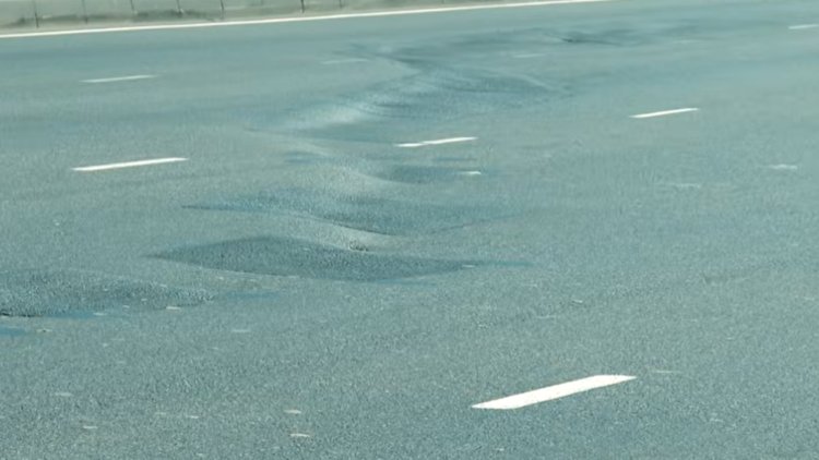    Yenicə təmir olunan yol çökdü - GÖRÜNTÜLƏR   