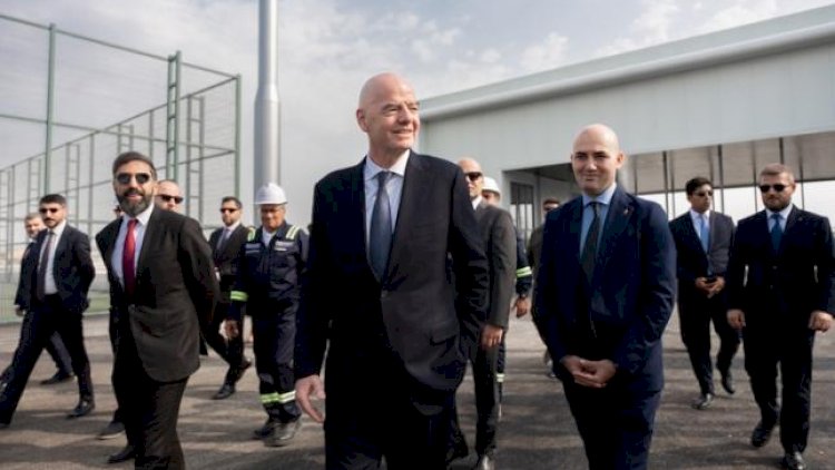    İnfantino Hövsanda mini-stadionların inşası ilə tanış oldu -   FOTOLAR