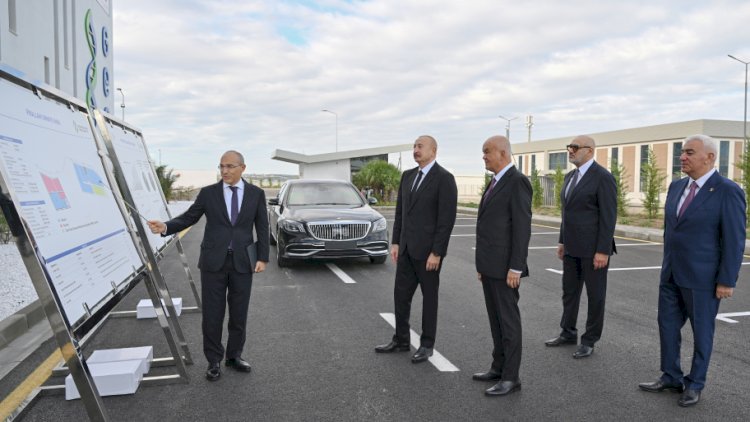    İlham Əliyev Pirallahı Sənaye Parkında dərman istehsalı müəssisəsinin açılışında   