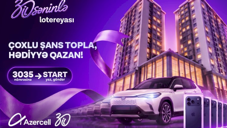    Azercell-in yubiley lotereyasında hər həftə 7 iPhone və bir Toyota Corolla Cross uduşa çıxarılır!   