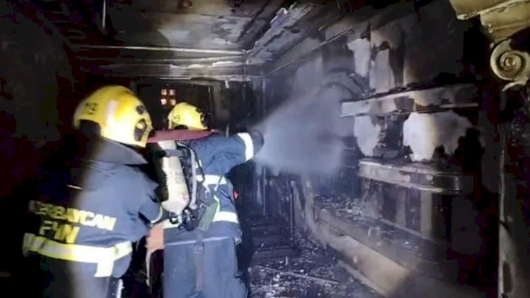    Bakıda çoxmərtəbəli binada yanğın oldu   