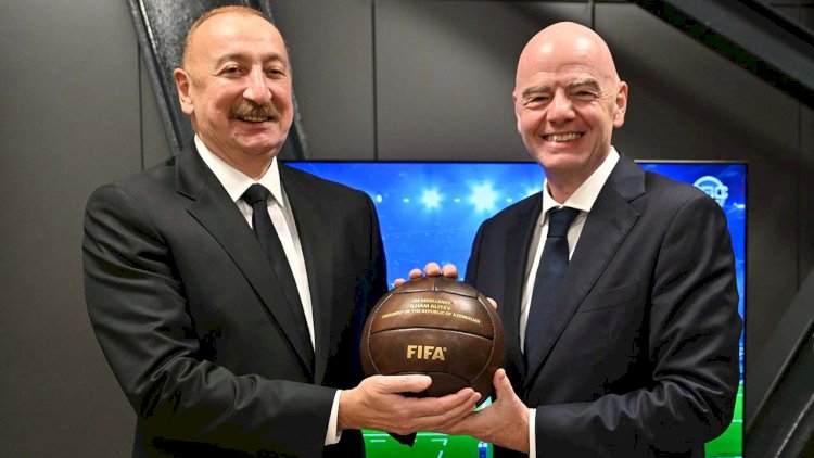    İnfantino İlham Əliyevə təşəkkür etdi - Fotolar   