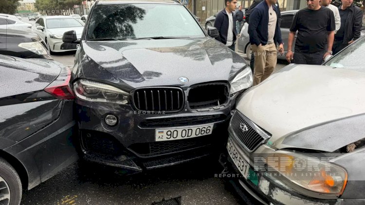    Sumqayıtda zəncirvari qəza: Beş avtomobil toqquşdu   